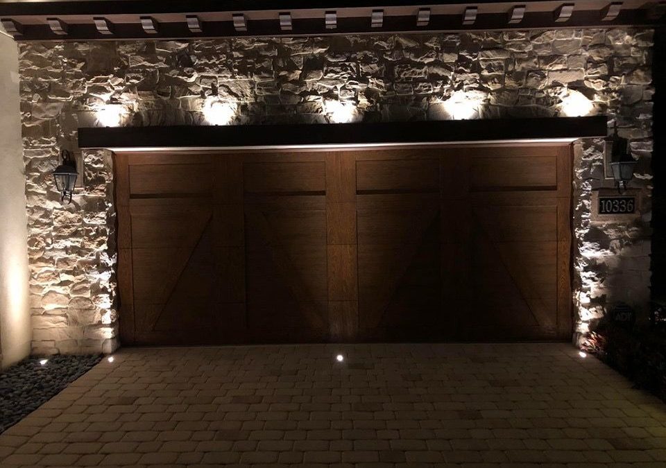 How Architectural Landscape Lighting Can Highlight Your Custom Garage Door A1 Garage Door Service
