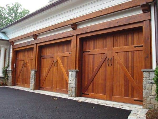 Faux Wood Garage Door Custom, Real Wood Garage Doors