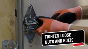 tighten loose nuts and bolts