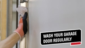 wash your garage door regularly
