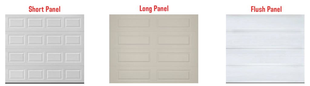 types of garage door replacement panels
