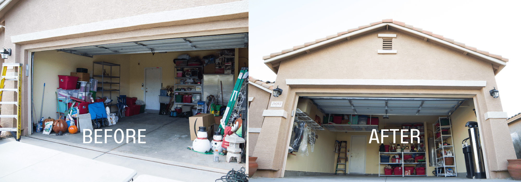 BEST Garage Storage Solutions - Before & After Photos of Garage Ceiling  Storage - Garage Wall Shelving - Garage Shelving Units - Design &  Installation - A1 Garage Door Service
