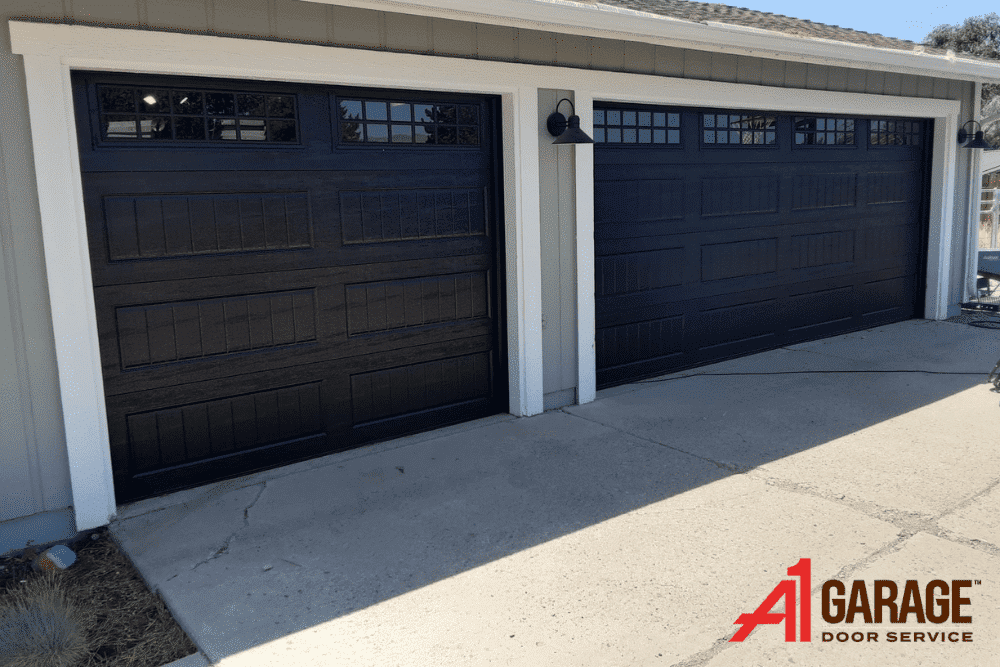 Black Garage Doors with Windows