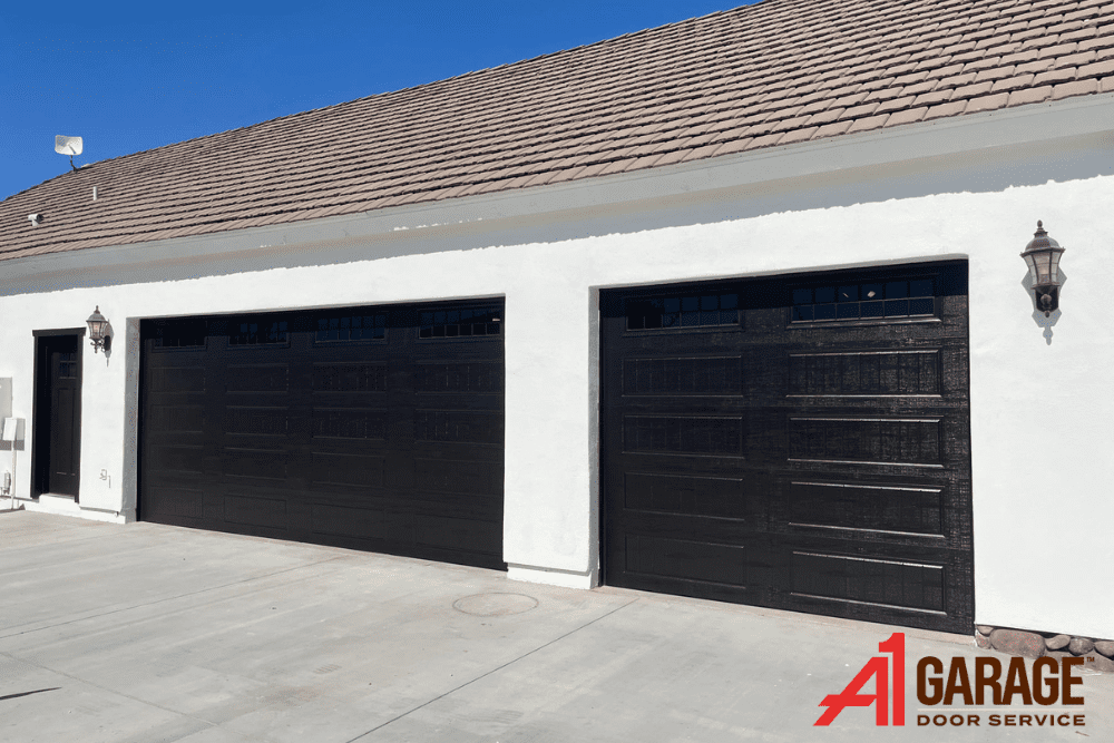 Black Garage Doors Near You - Black Doors with Windows - Modern Black  Garage Doors - A1 Garage Door Service