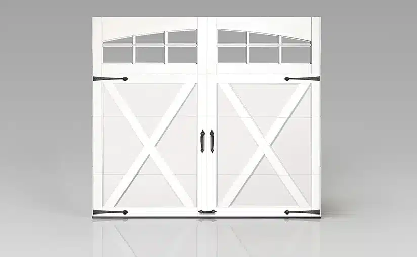 Clopay Coachman Collection 9 ft. x 8 ft. 18.4 R-Value Intellicore Insulated Solid White Garage Door 111351