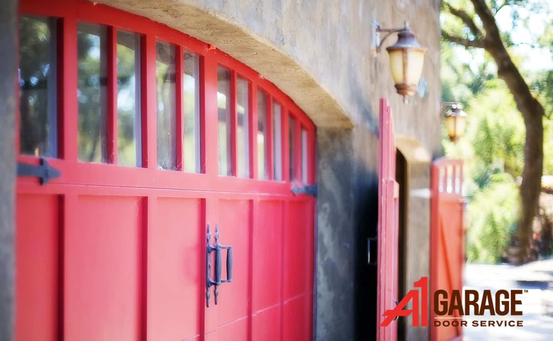 Vibrant Red Garage Doors