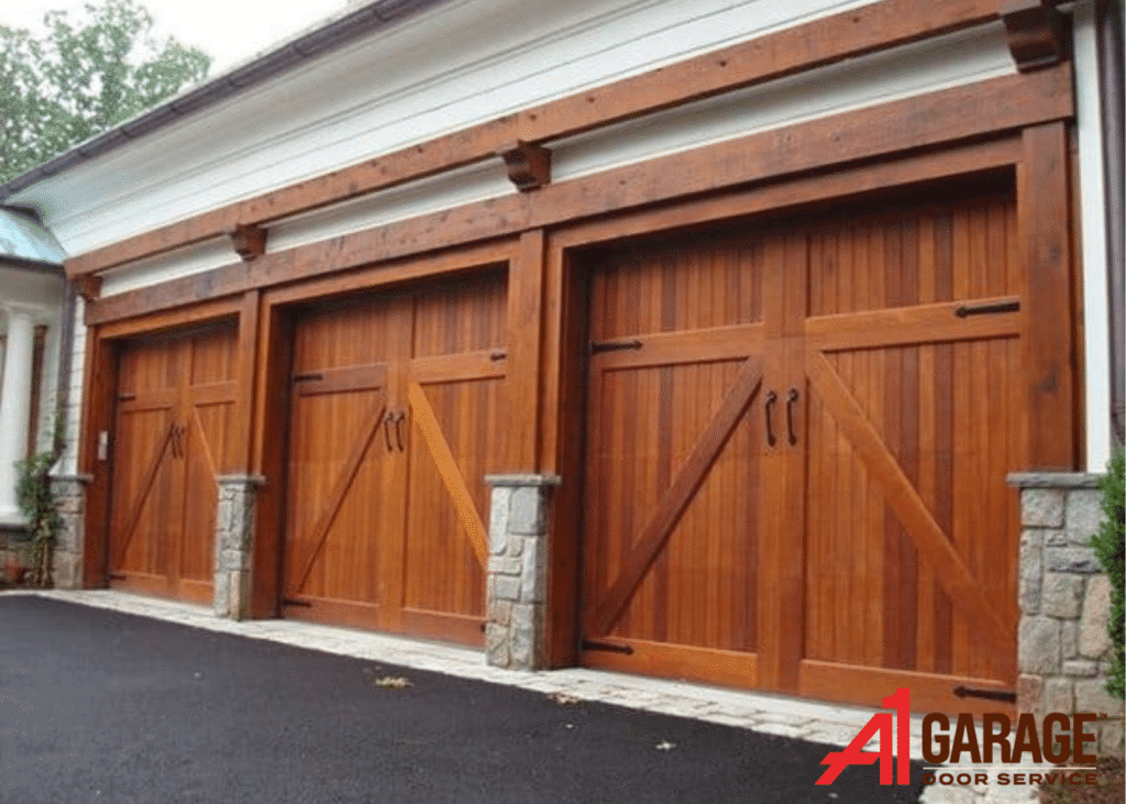 custom faux wood garage doors near you a1garage.com