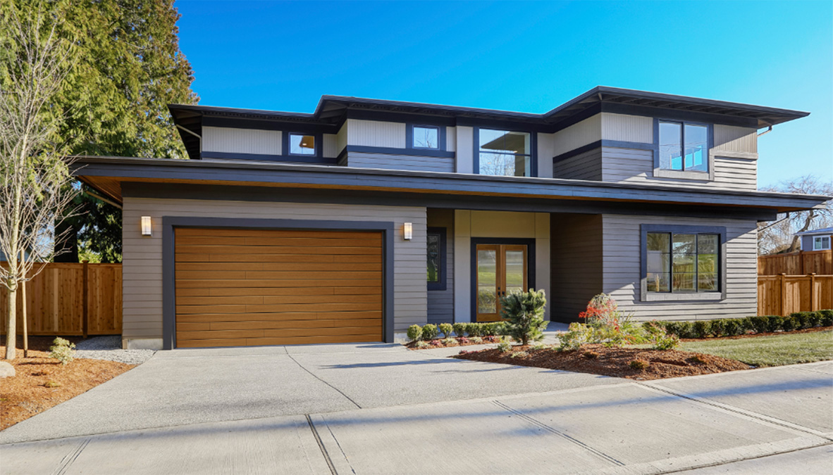 Modern Plank Garage Door
