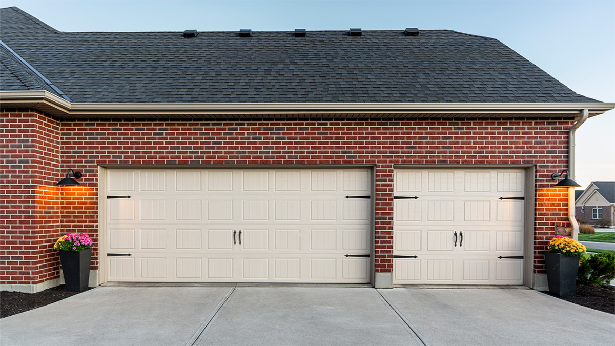 Steel Garage Door without Windows White