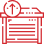 red outlined garage door opener icon