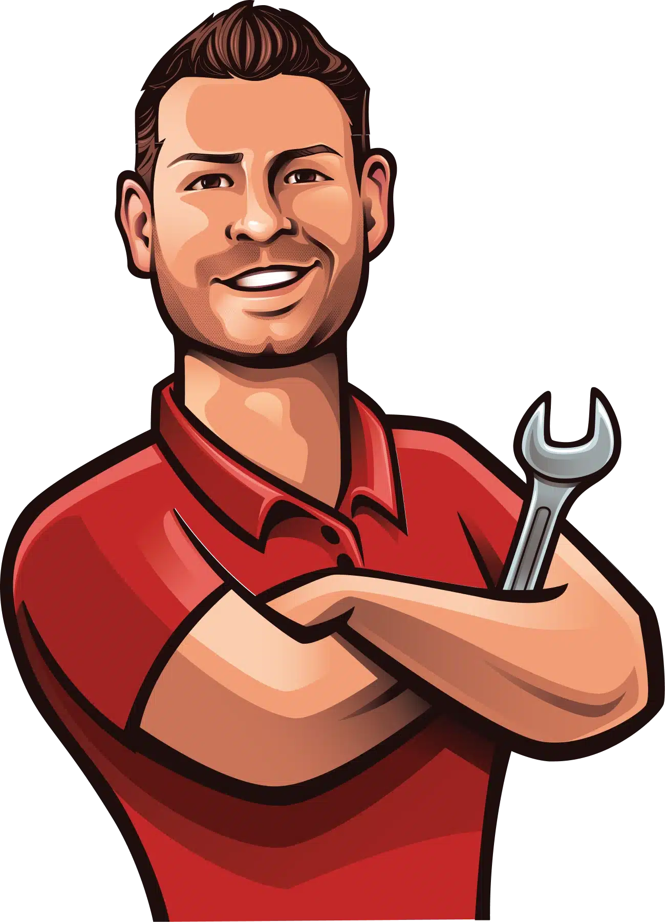 A1 garage caricature close up