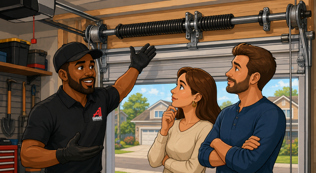 What Is a Garage Door Torsion System? (Springs, Drums, Bearings Explained for Homeowners)
