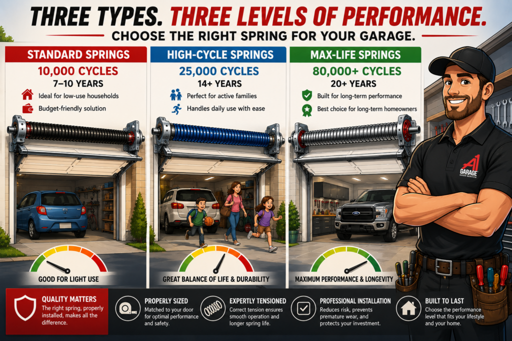How Long Do Garage Door Springs Last? Cycle Ratings Explained 
