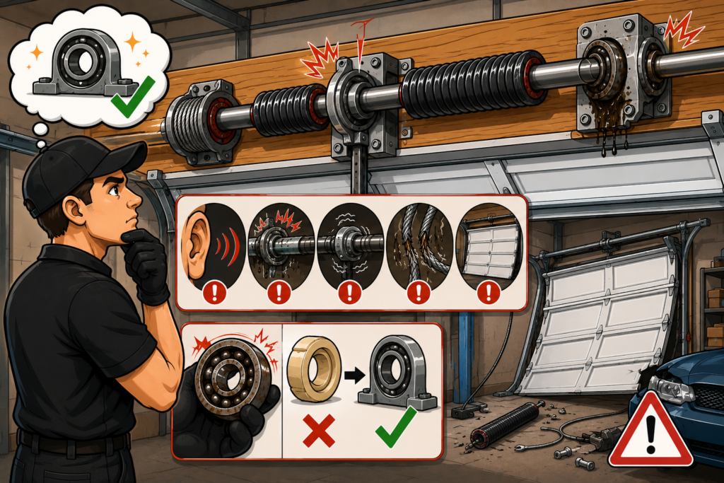 Garage Door Bearings: Warning Signs, Problems, and When to Replace Them