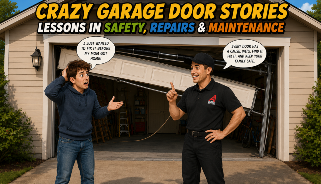 What Crazy Garage Door Stories Can Teach You About Safety, Repairs, and Maintenance