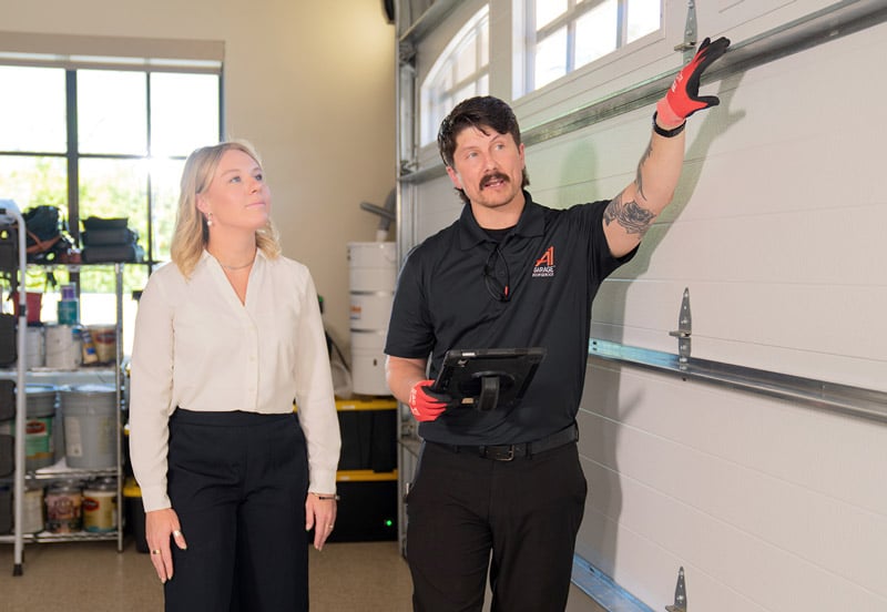 A1 sales and service technician with customer