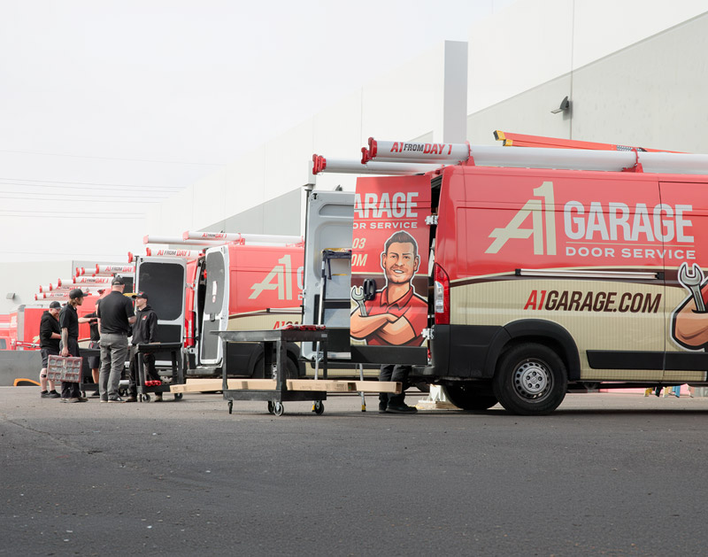 A1 Garage Door Service vans
